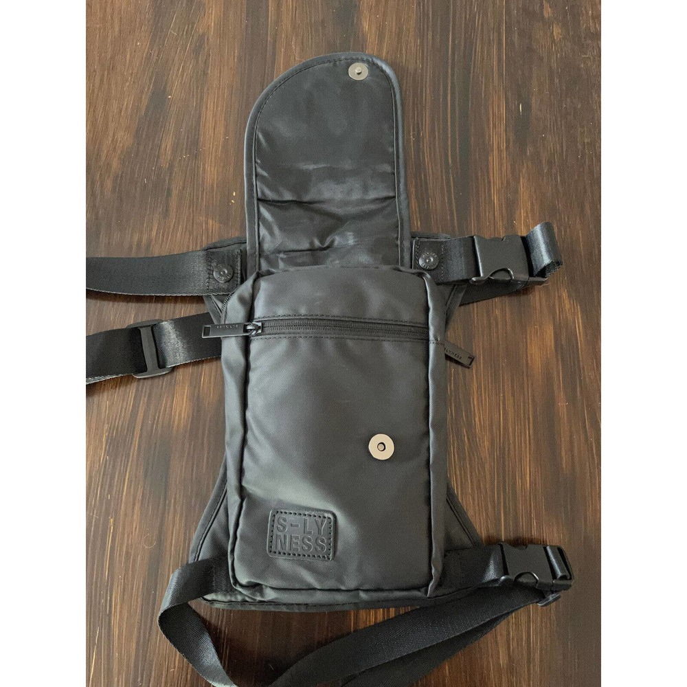Drop Leg Bag | Faux Leather Black | unisex OS - Picture 3 of 12